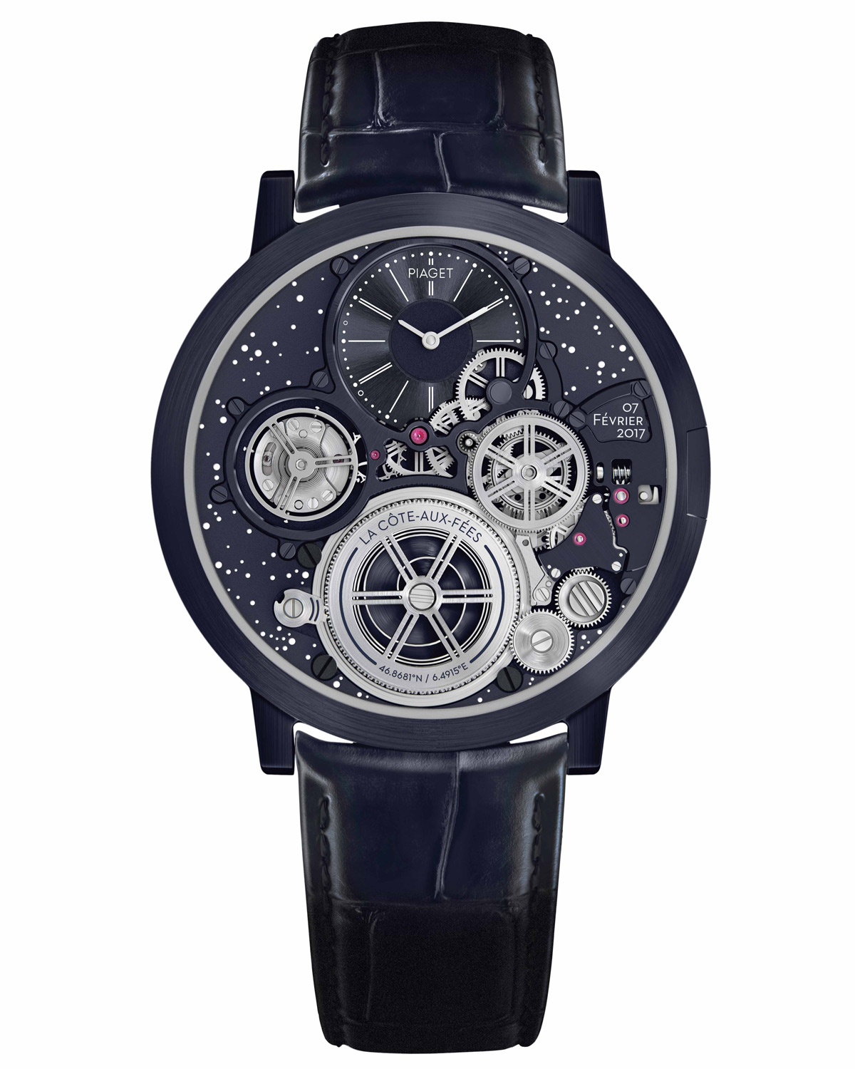 ピアジェ 極薄自動巻機械式ムーブメント ゴールド製オフセンター